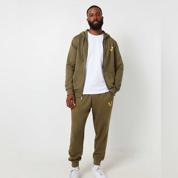 True Religion World Tour Long Slv Cotton Blend Graphic Fleeceback Fullzip Hoodie - Picture 4 of 16